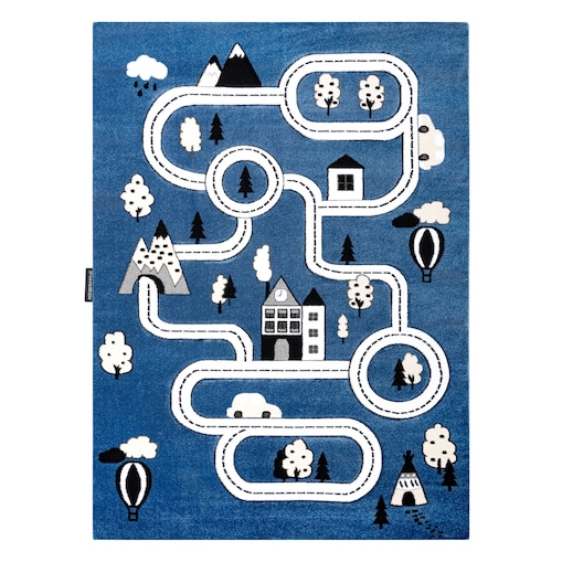 Dywan PETIT TOWN MIASTO ULICE niebieski 120x170 cm