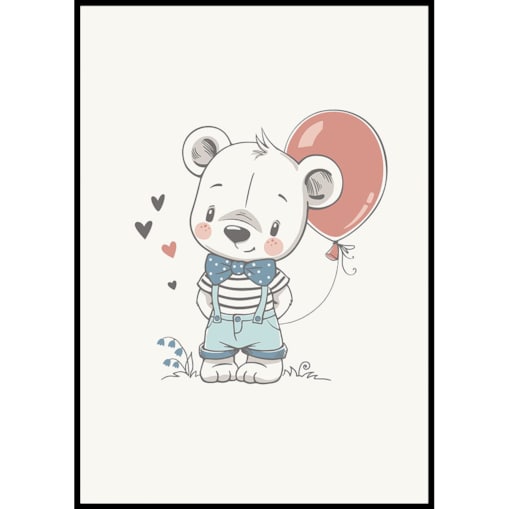 plakat misiu z balonem 21x30 cm