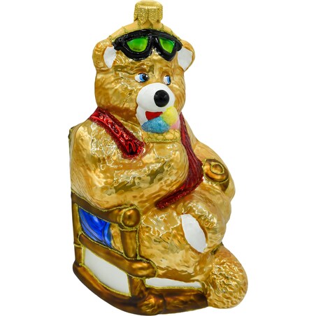 Bombka choinkowa: Niedźwiedź na wakacjach: brązowy