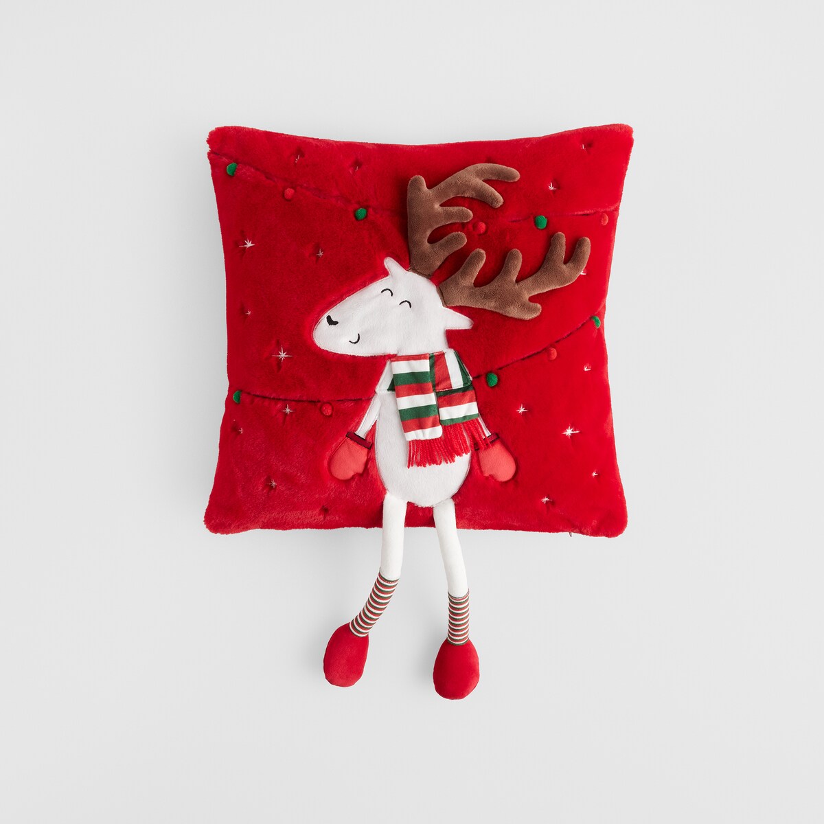 Poszewka Haftowana Jingleer 45x45 cm z motywem renifera