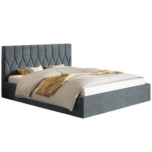 Łóżko do sypialni 160x200 OLDO 9 tapicerowane, z pojemnikiem