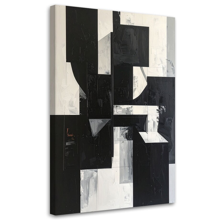 Obraz do salonu biura, Abstrakcyjna kompozycja czarno biały