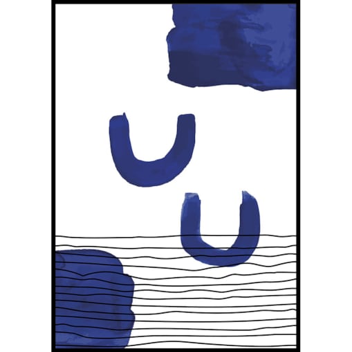 plakat blue abstract 1 21x30 cm