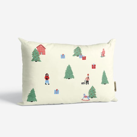 Poduszka świąteczna - Świąteczny pejzaż 40x60 cm