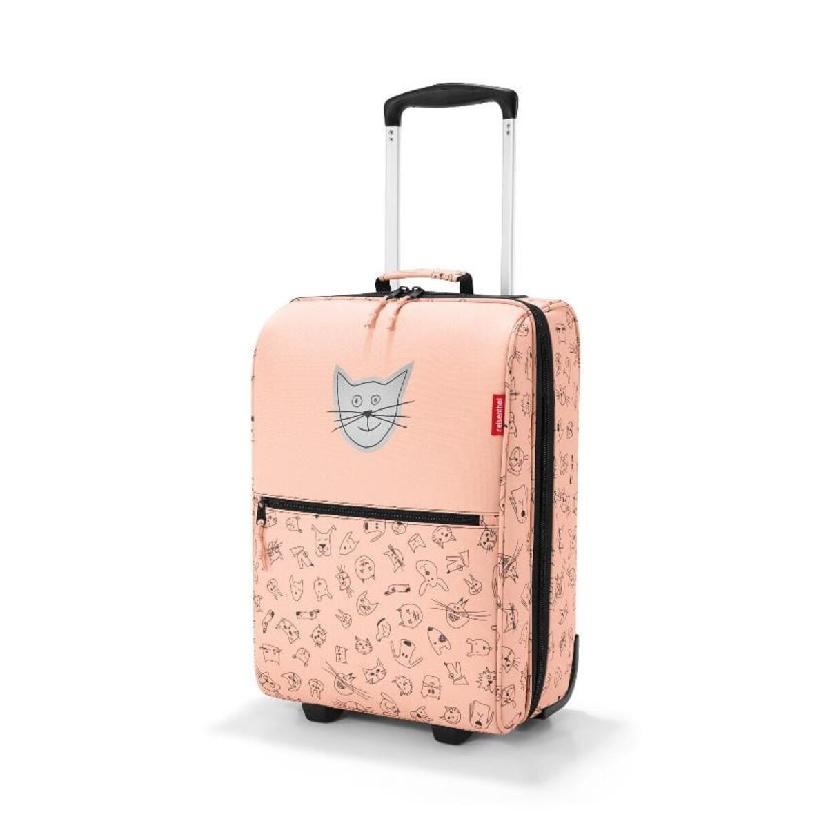 Walizka trolley XS kids cats and dogs rose - poliester