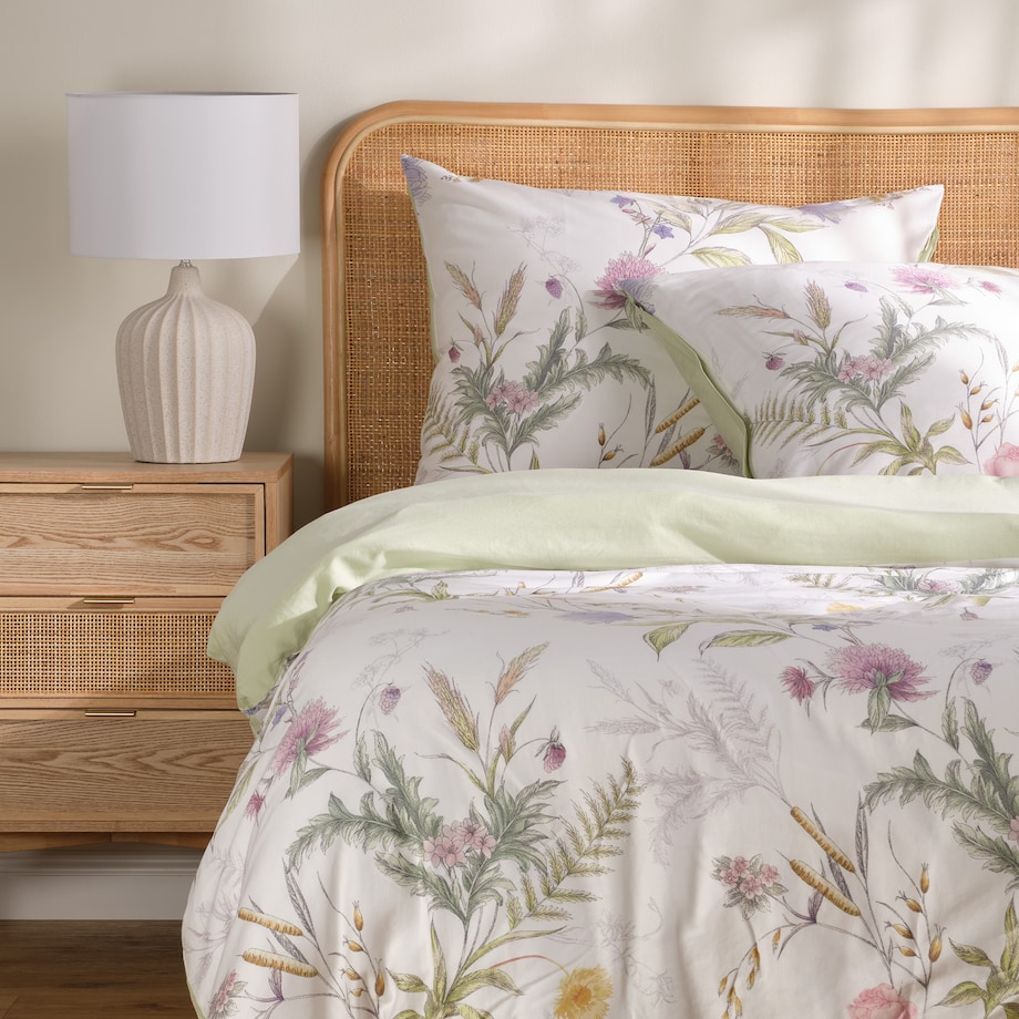 Pościel z bawełny satynowej Diente 160x200 cm z motywem kwiatowym