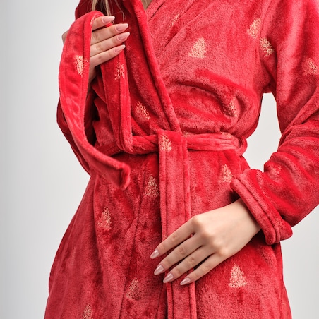 Szlafrok Genna z motywem choinki