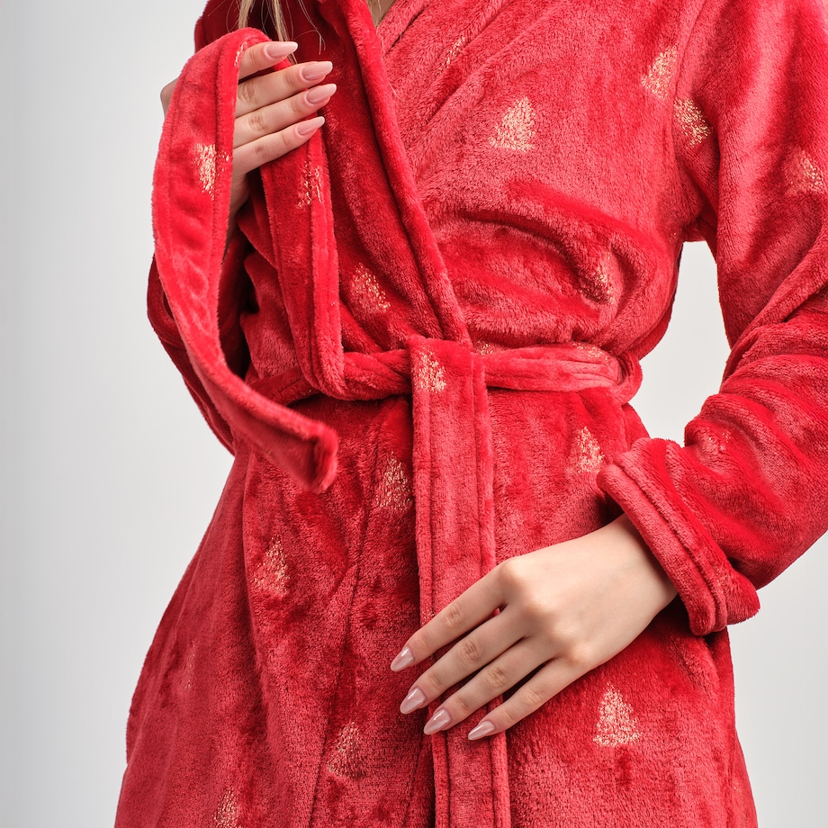 Szlafrok Genna z motywem choinki