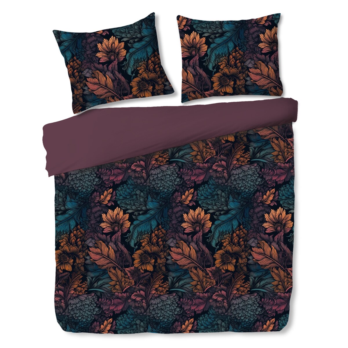 Pościel Z Mikrofibry Cosimira 160x200 cm z motywem liściastym