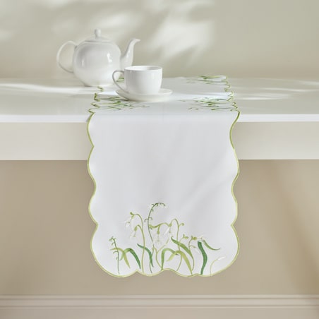 Bieżnik Haftowany Convelio 35x174 cm z motywem kwiatowym