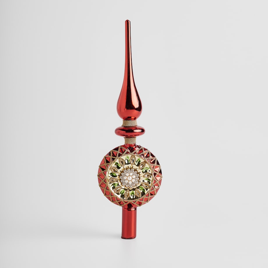 Czubek szklany na choinkę Sitter