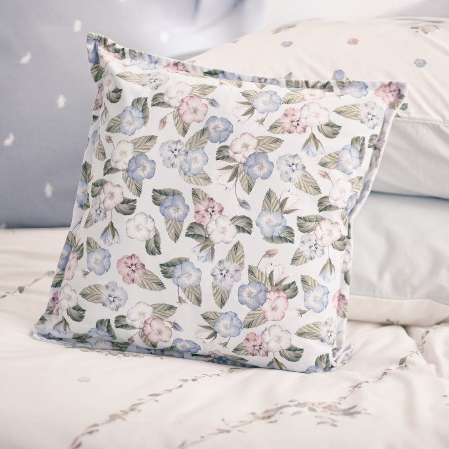 Poszewka z nadrukiem Pansiso 45x45 cm z motywem kwiatowym