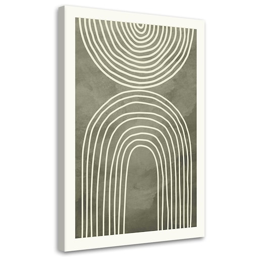 Obraz na płótnie, zielone łuki