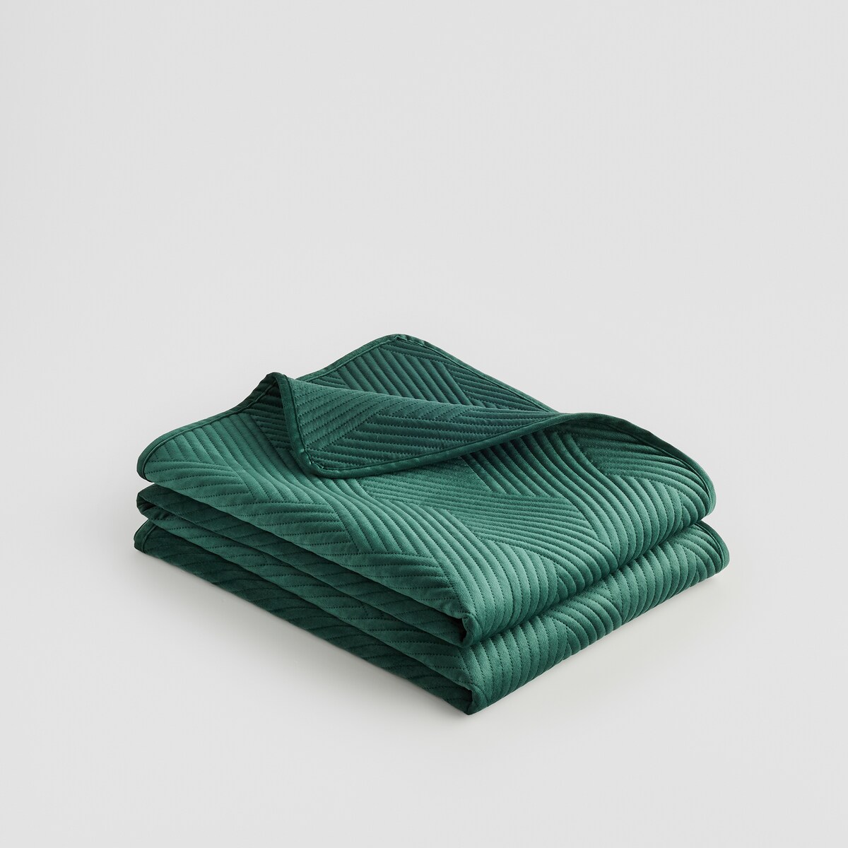 Jednokolorowa narzuta na łóżko z wytłoczonym wzorem geometrycznym Trialett 200x220 cm