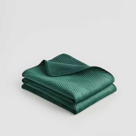 Jednokolorowa narzuta na łóżko z wytłoczonym wzorem geometrycznym Trialett 200x220 cm