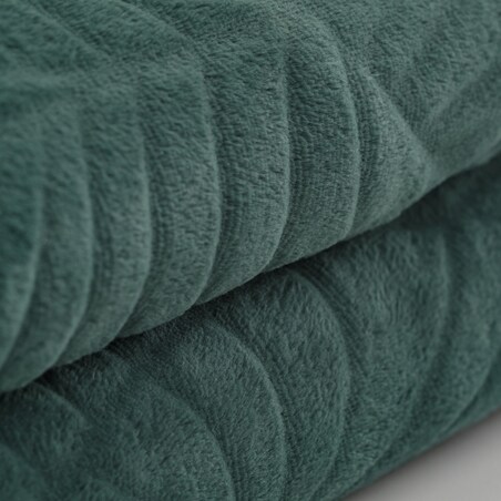 Jednokolorowy koc z wytłoczonym wzorem Leafline 150x200 cm