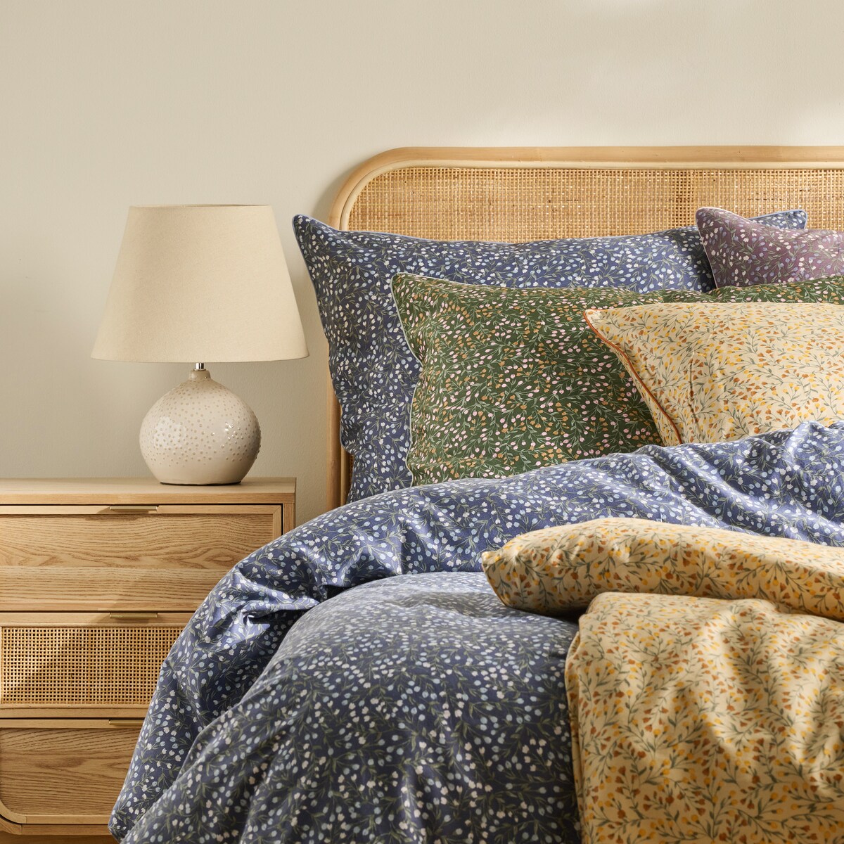 Pościel z bawełny satynowej Crisenta 200x220 cm z motywem kwiatowym