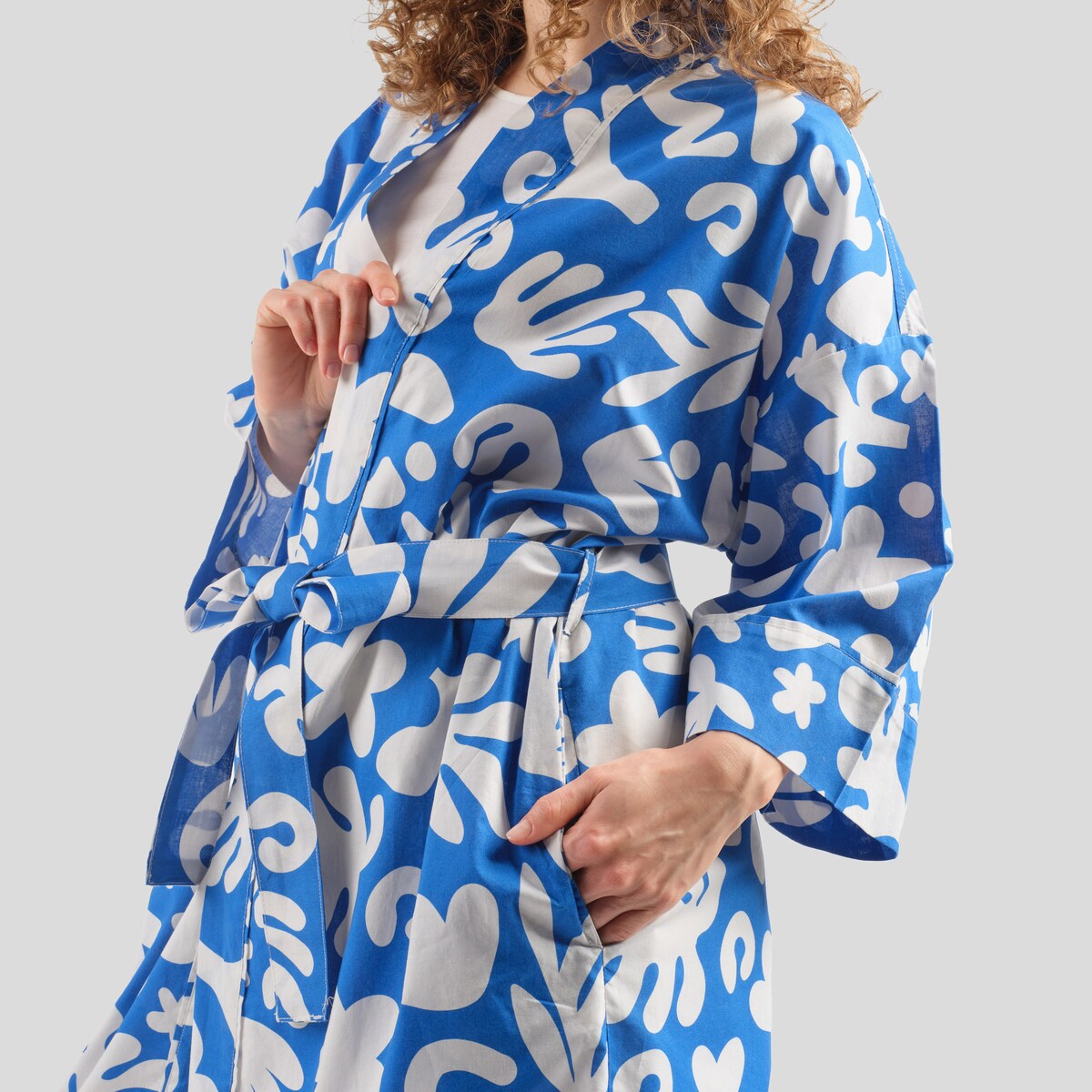 Szlafrok Z Bawełny Breeze z motywem morskim