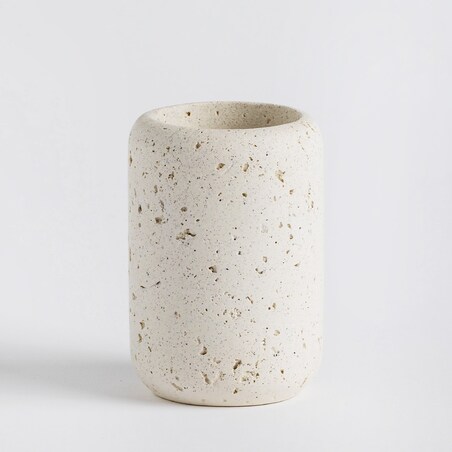 Kubek łazienkowy z masy żywicznej kamienny efekt alis