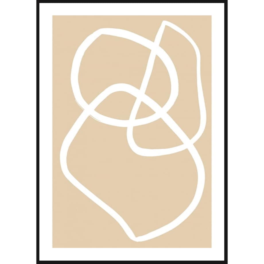 Poster Story, Plakat, Obraz - Beżowe Linie No1, wymiary 42 x 60 cm