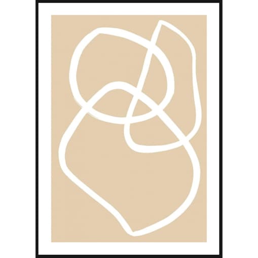 Poster Story, Plakat, Obraz - Beżowe Linie No1, wymiary 42 x 60 cm