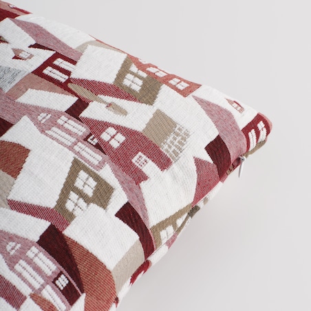 Poszewka Żakardowa Tromoso 45x45 cm z motywem domku