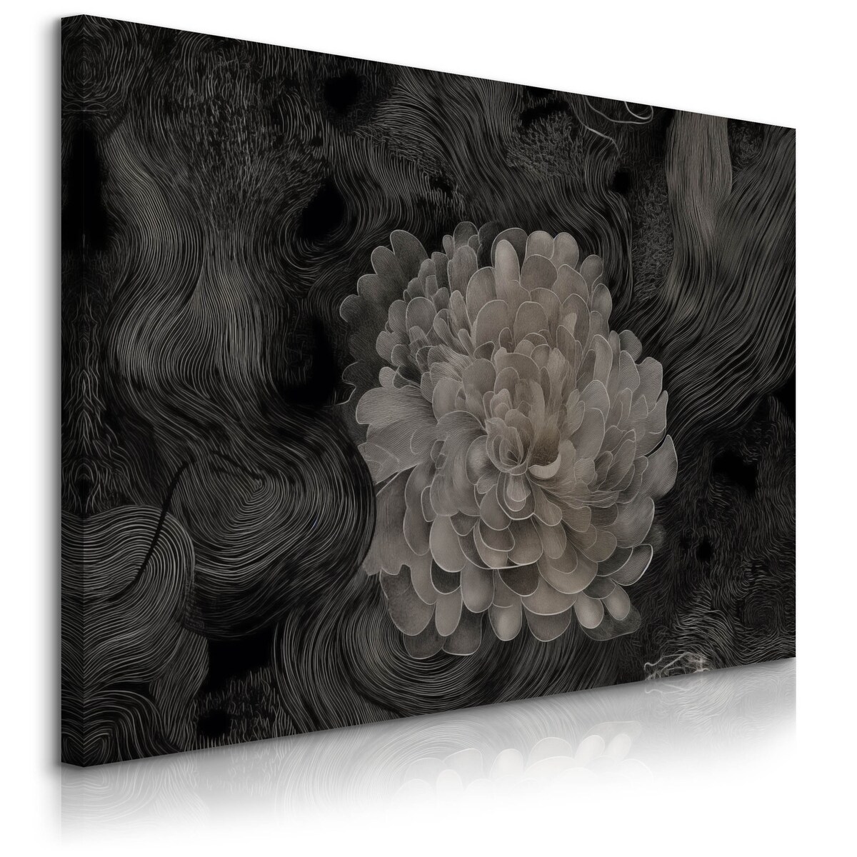 Obraz Na Płótnie Do Sypialni Biała Dalia Kwiaty Abstrakcja Do Salonu 120x80cm