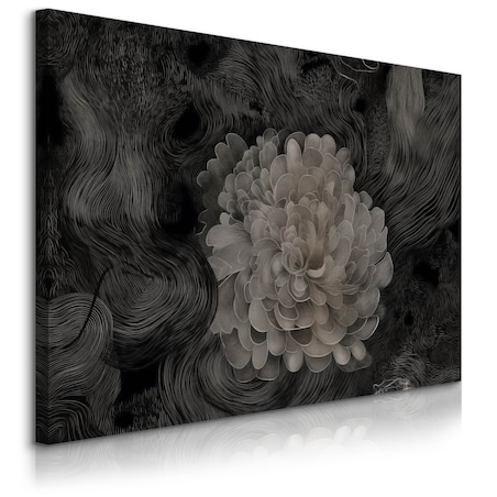 Obraz Na Płótnie Do Sypialni Biała Dalia Kwiaty Abstrakcja Do Salonu 120x80cm