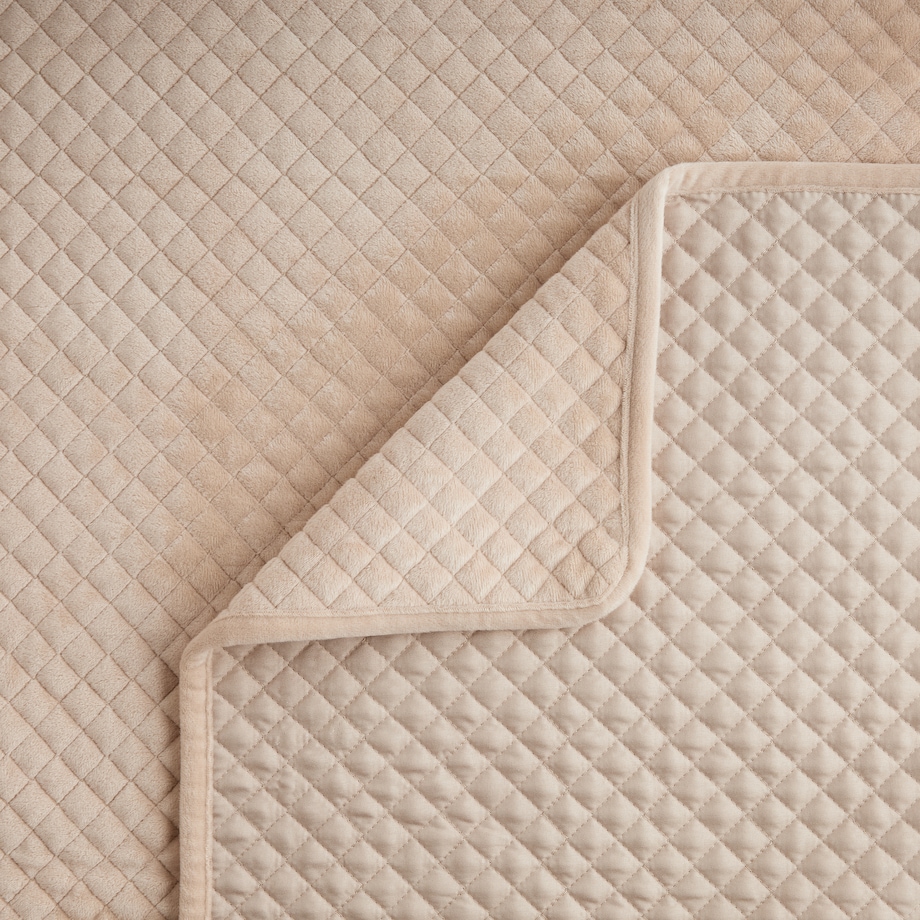 Jednokolorowa narzuta na łóżko Plums 200x220 cm z motywem geometrycznym