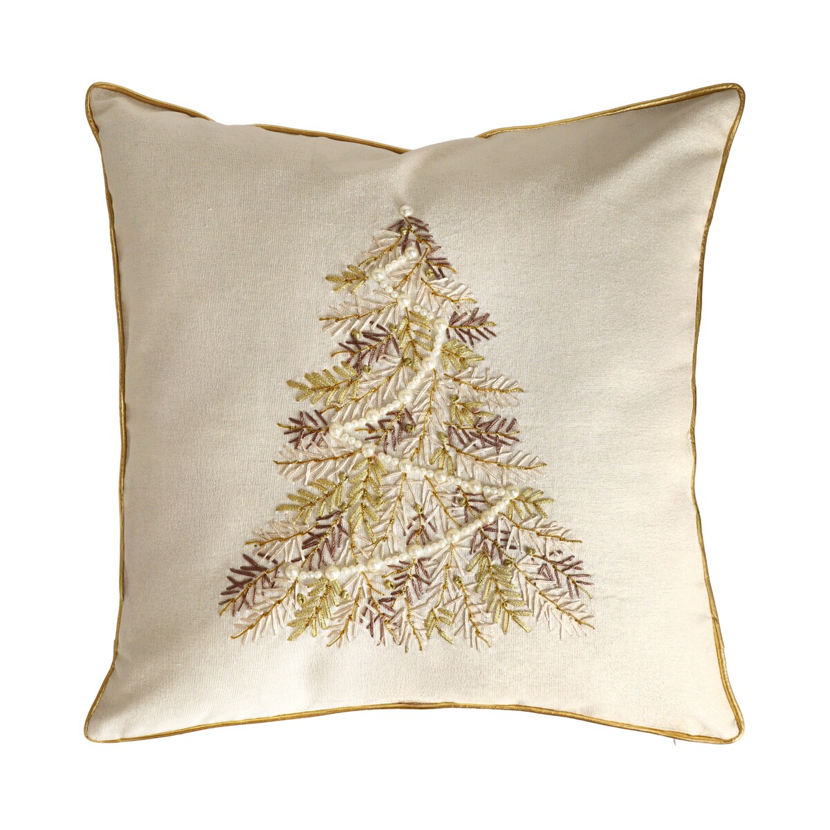 Poszewka Haftowana Felis 45x45 cm z motywem choinki