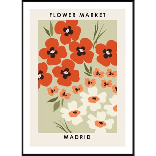 Poster Story, Plakat, Obraz - Flower Market Madrid