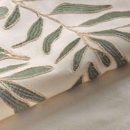 Bieżnik Haftowany Leafso 35x180 cm z motywem liściastym