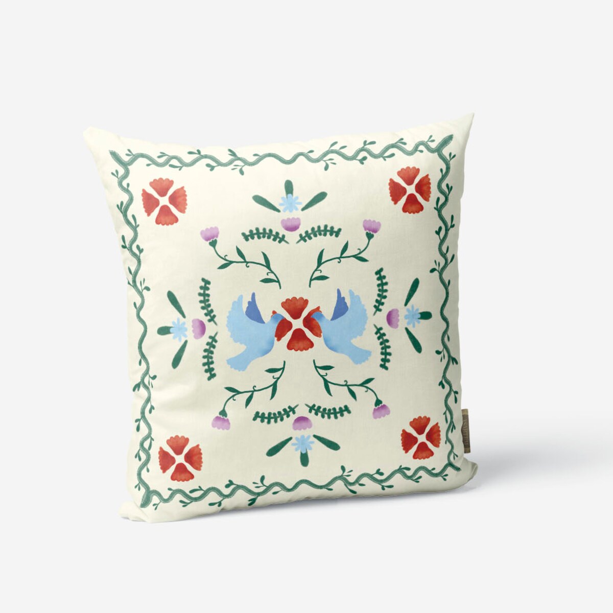 Poduszka świąteczna - Zimowy wieniec 45x45 cm