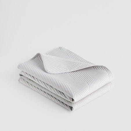Jednokolorowa narzuta na łóżko z wytłoczonym wzorem Trialett 180x220 cm