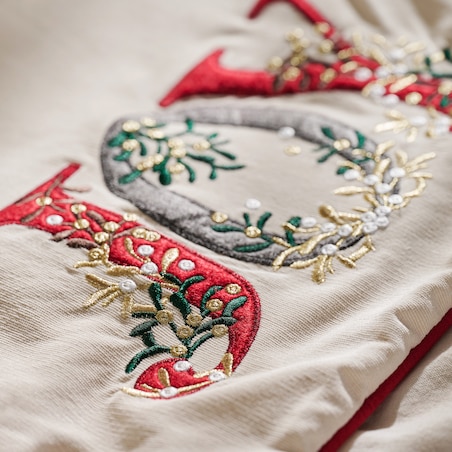 Bieżnik Haftowany Jolino 45x180 cm z motywem napisów