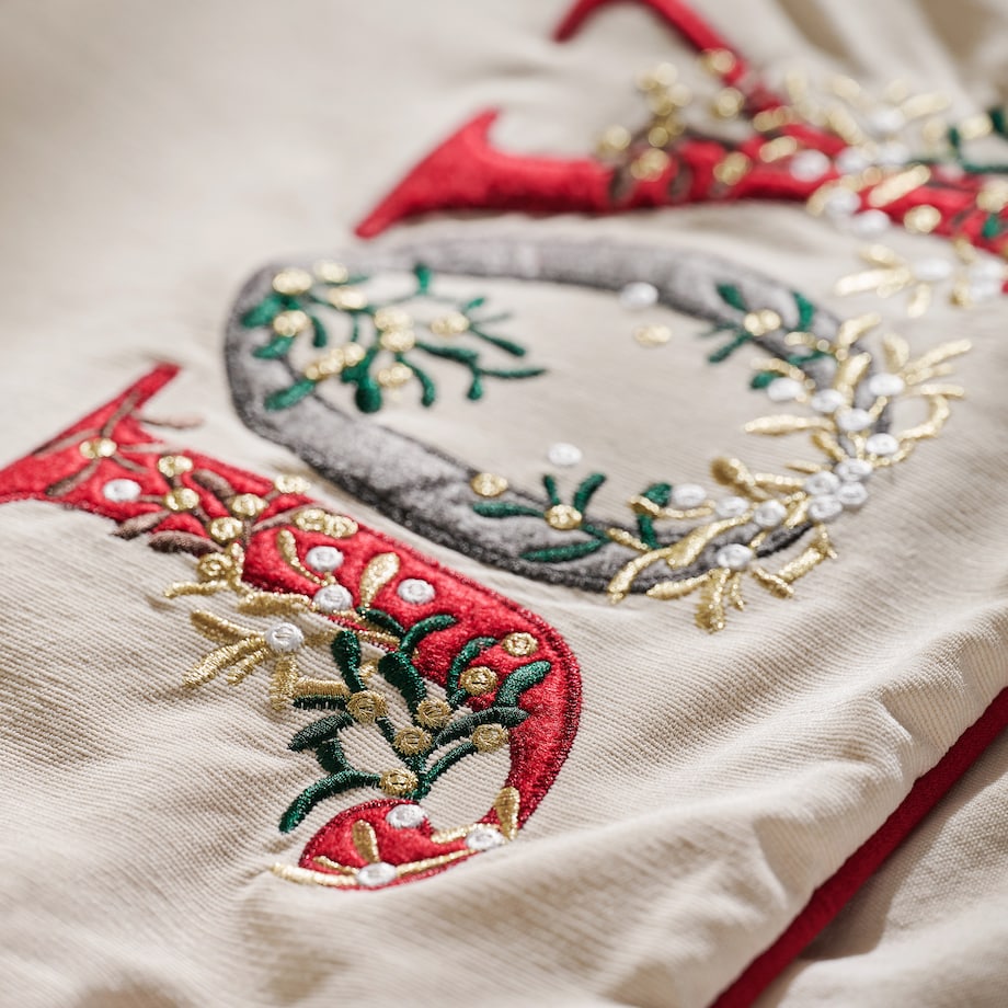 Bieżnik Haftowany Jolino 45x180 cm z motywem napisów