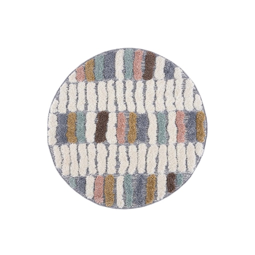 Dywan okrągły z efektem high low nowoczesny Focera 30320 Wielokolorowy 120x120