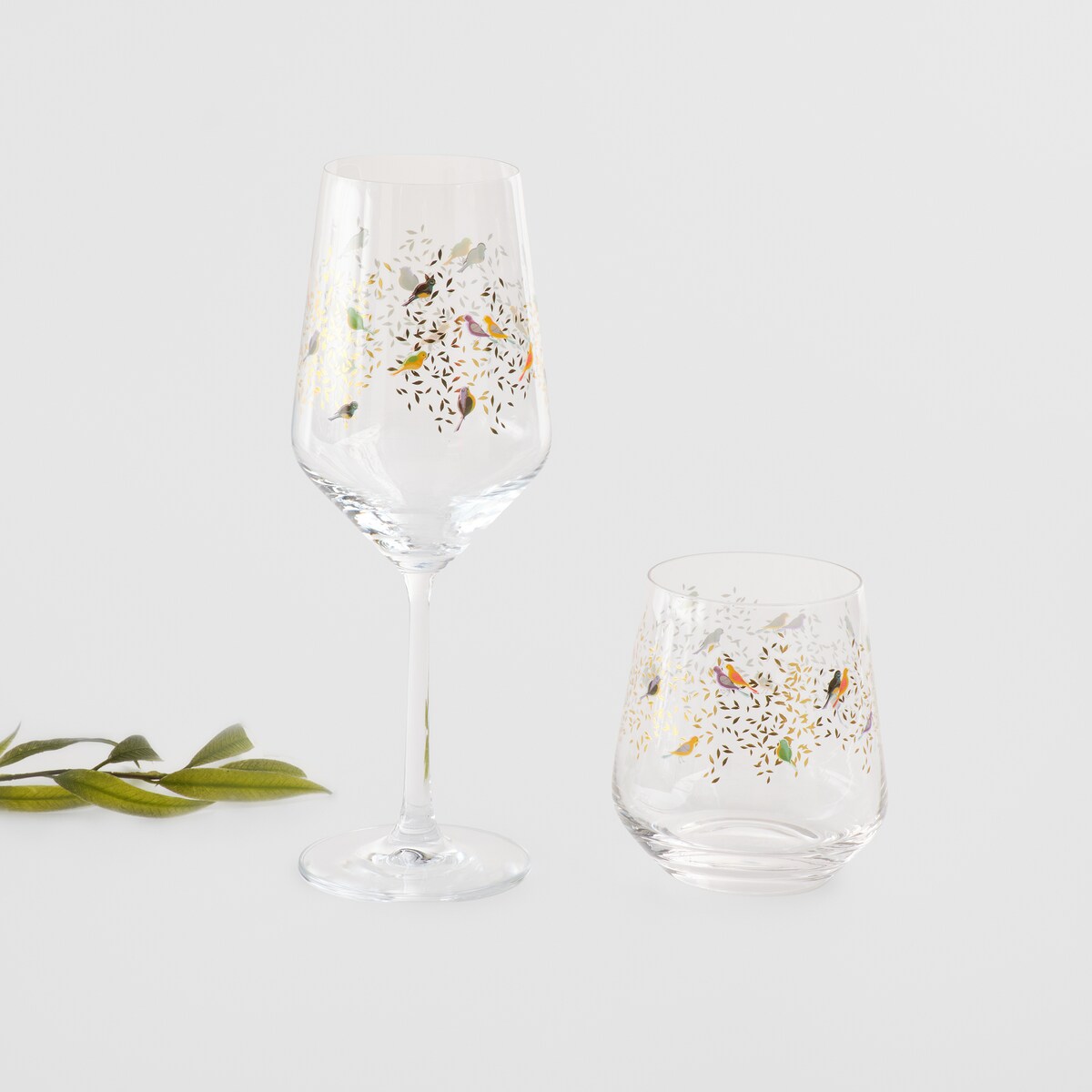 Szklanka Kolibri z motywem tropikalnym