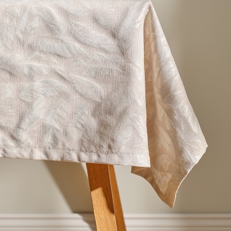 Obrus Żakardowy Sparkleaf 130x180 cm z motywem liściastym