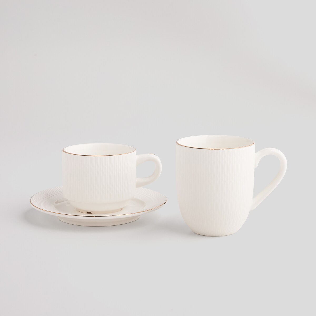 Filiżanka Ze Spodkiem Viveros z motywem geometrycznym