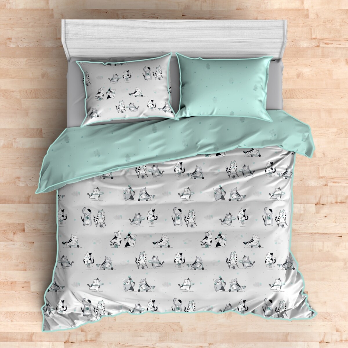 Pościel Z Bawełny Satynowej Dogicat 160x200