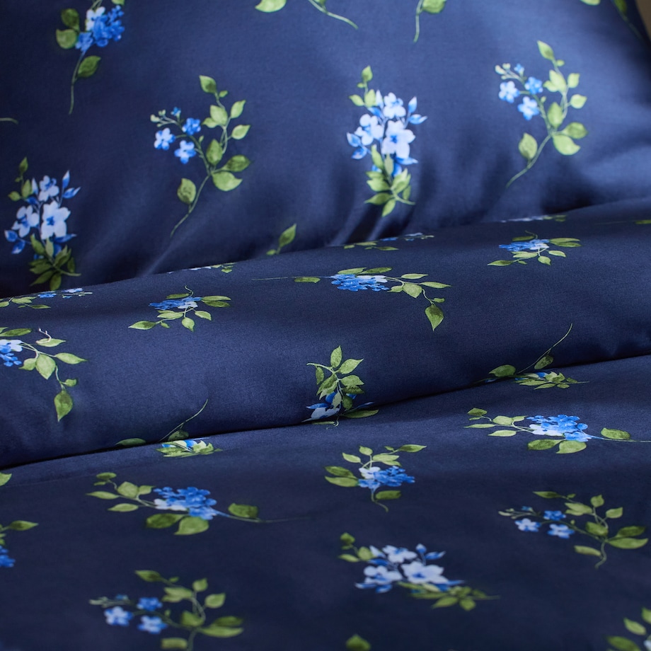 Pościel z bawełny satynowej Pateka 160x200 cm z wzorem kwiatowym