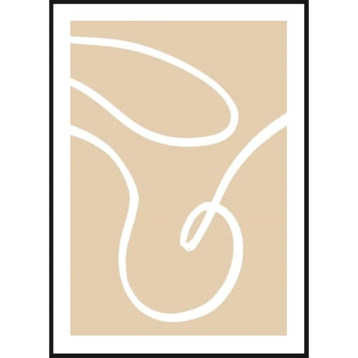 Poster Story, Plakat, Obraz - Beżowe Linie No3, wymiary 21 x 30 cm