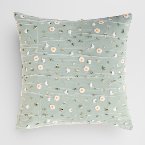 Poszewka Haftowana Ellesmere 45x45 cm z motywem kwiatowym