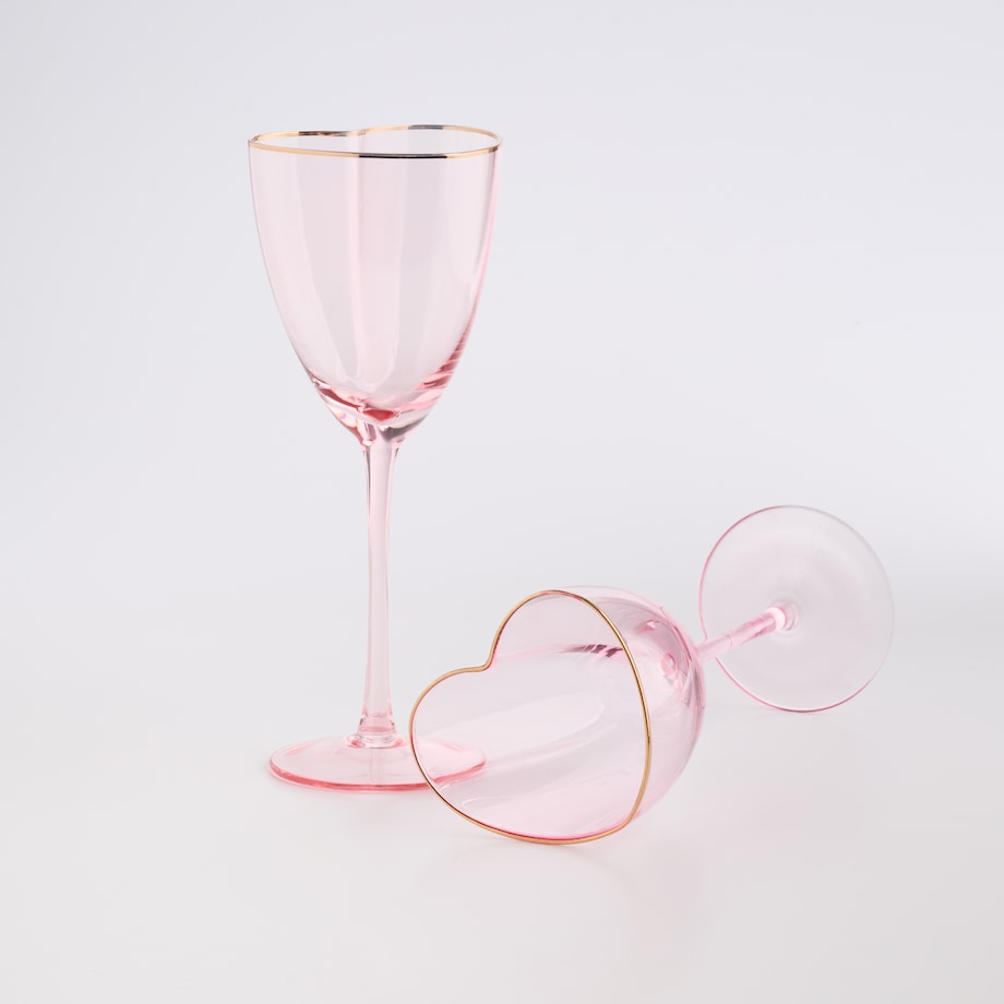 Komplet Kieliszków Do Wina Lovelis z motywem serc