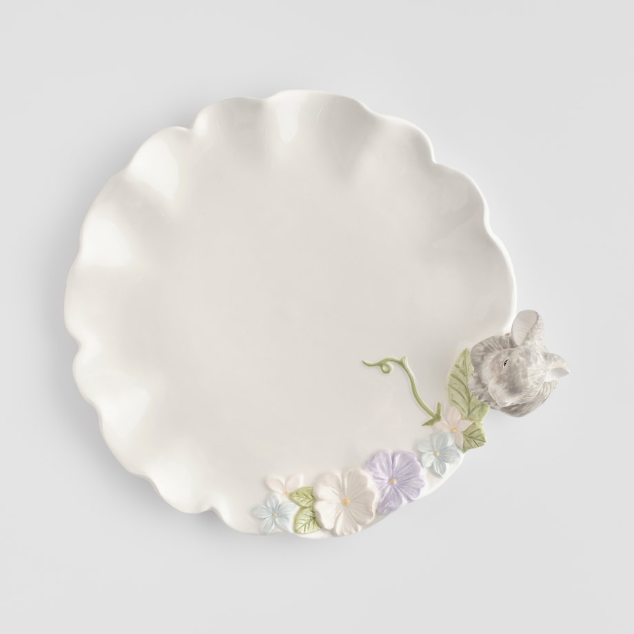 Patera Pasquile z motywem kwiatowym i królika