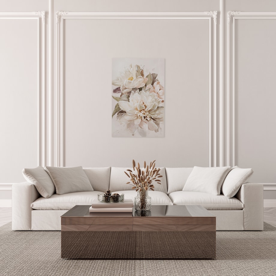 ręcznie zdobiony obraz z motywem kwiatowym destrial 80x120