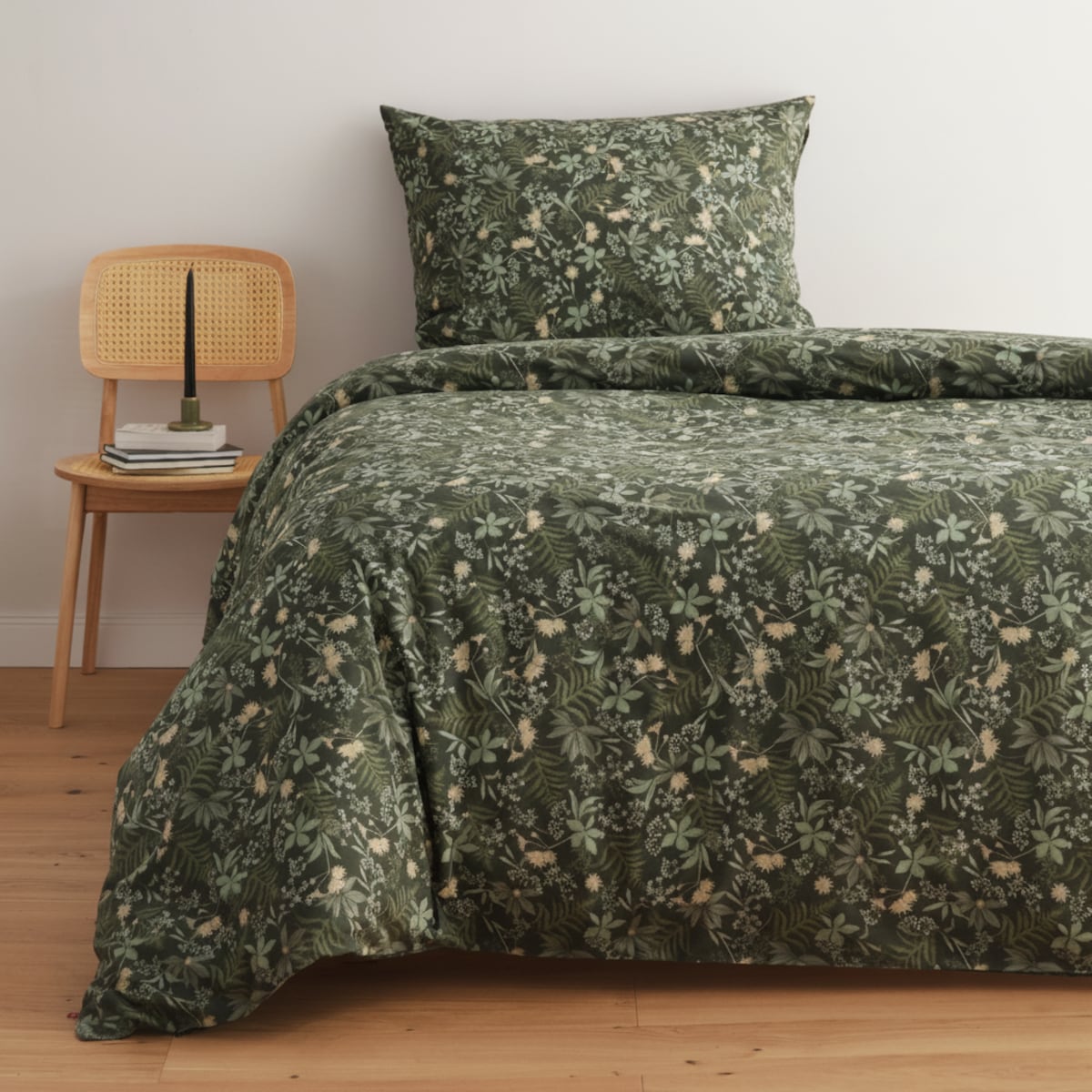 Pościel Bawełniana Tallulah 140x200 cm z motywem liściastym