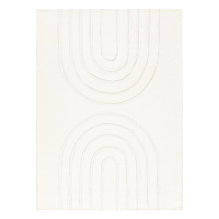Dywan CURVY biały 11 Arches do prania, 60x100 cm