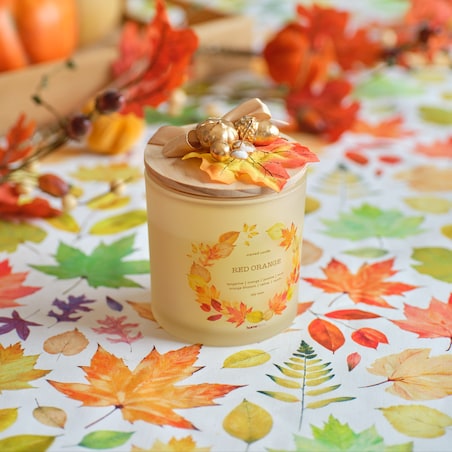 Świeca Zapachowa Listio z motywem liściastym